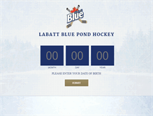 Tablet Screenshot of labattbluepondhockey.com